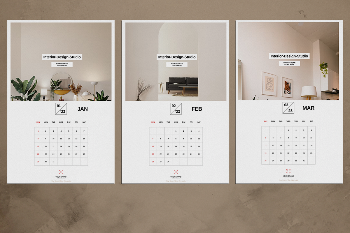 Interior Design Desk Calendar 2023
