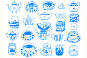 Tea Time line art, a Food Illustration by Carpet Tapete Pretzel (Thumbnail 2 of 7)