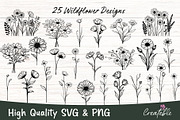 Wildflower SVG PNG Bundle, an Object Graphic by Createble (Thumbnail 1 of 6)
