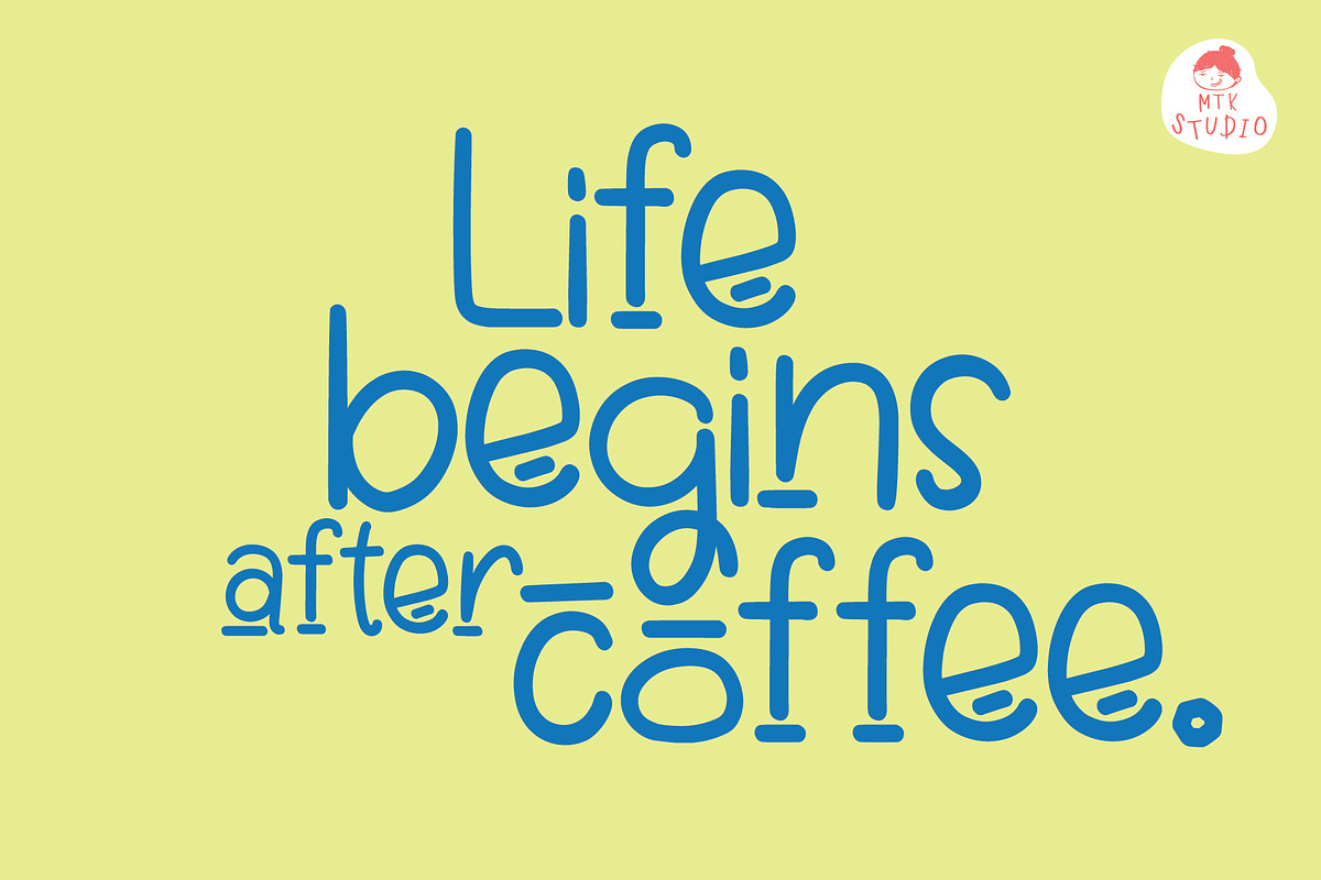 CoffeeNut A Cute Handwriting Font, a Handwritten Font by MTK Studio (Photo 4 of 6)