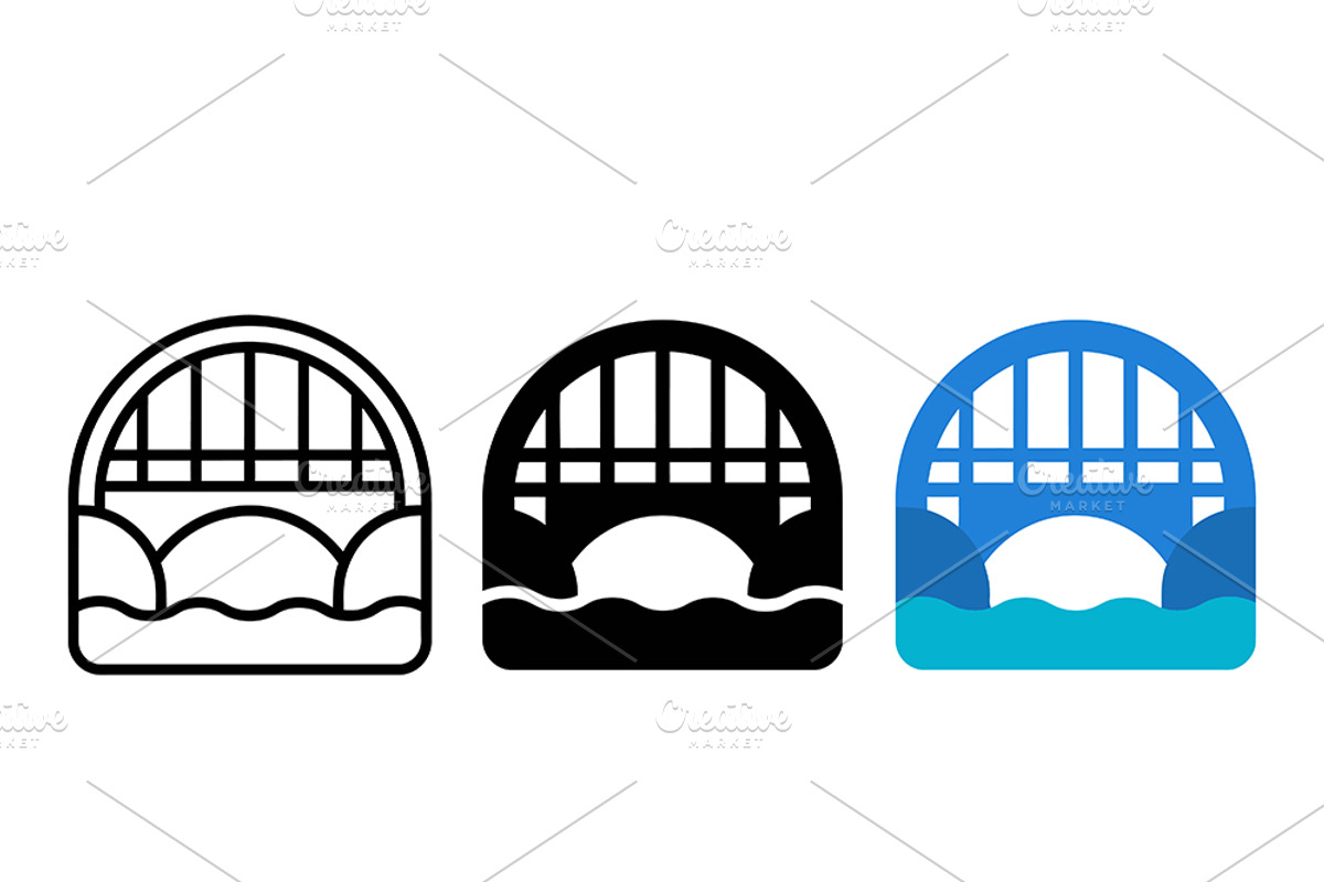 Arched Bridge Vector Graphic, a Solid Icon by Artonix (Photo 2 of 2)