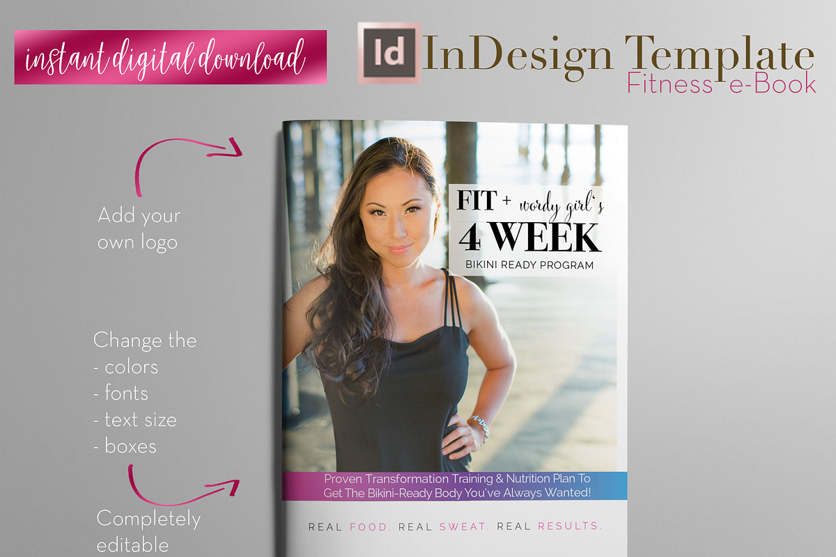Fitness e-Book | InDesign Template, a Magazine Template by Planner Templates (Photo 1 of 11)
