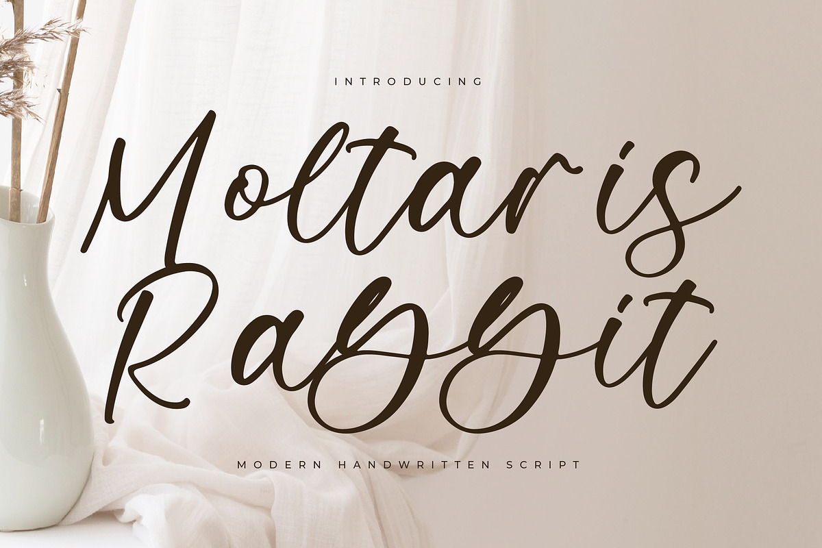 Moltaris Rabbit, a Script Font by Integritype Studio (Photo 1 of 15)