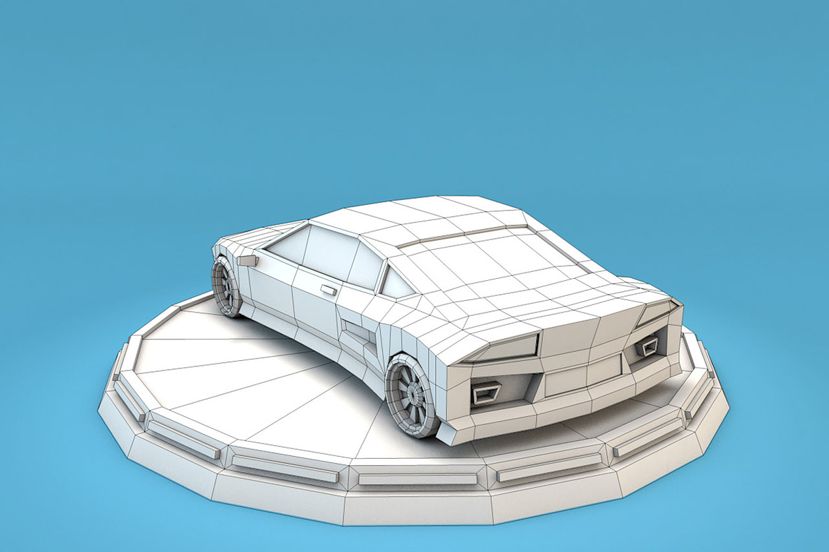 Cartoon Sport Car Low Poly, a Cars & Vehicle 3D Model by Low Poly Lab (Photo 6 of 9)