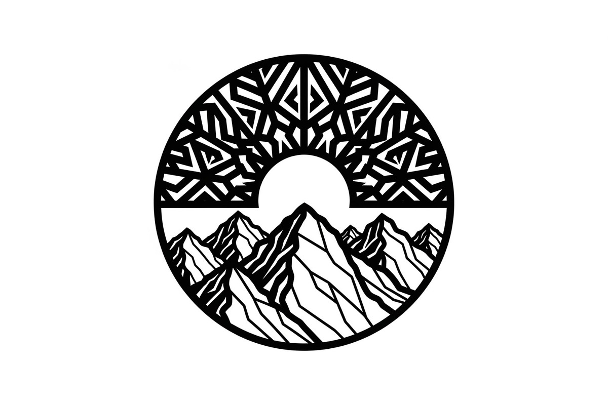 Mountain Sun Circle Design Bundle, an Illustration by Creativeshirt (Photo 15 of 31)