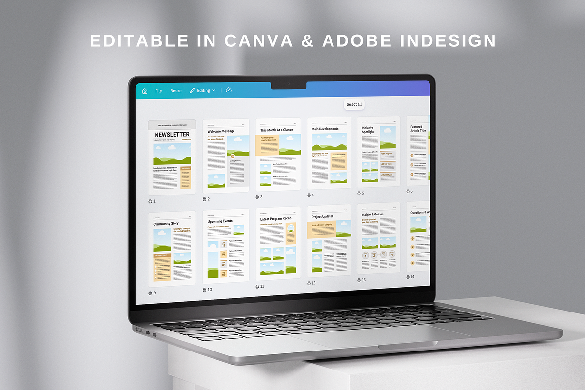 Newsletter | Canva & InDesign, a Magazine Template by Leaflove (Photo 10 of 10)
