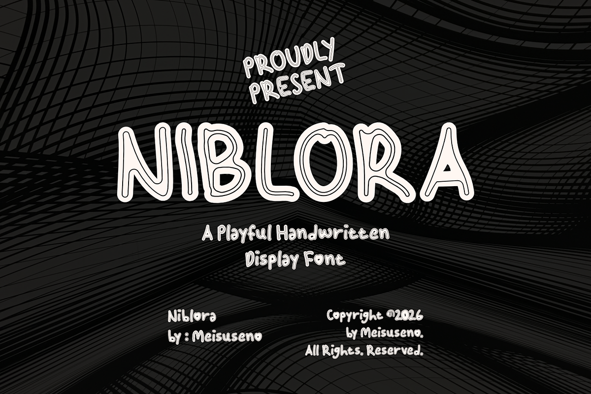Niblora Playful Display Font, a Handwritten Font by mesuka (Photo 1 of 5)