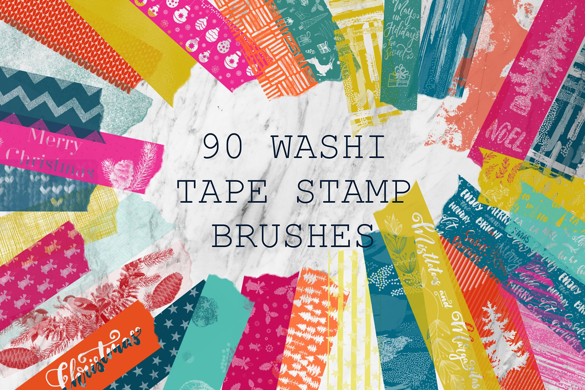 Washi Tape Stamp and Glitter Brushes, a Brush Add-On by OlgaRom (Photo 2 of 13)