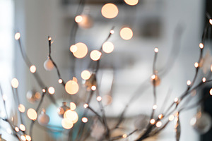 Winter holidays bokeh