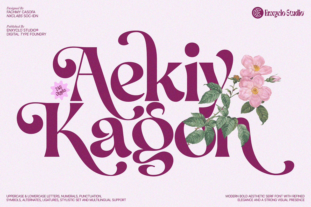 AEKIY KAGON — Elegant Bold Serif, a Serif Font by Enxyclo Studio (Photo 1 of 21)