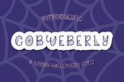 Cobweberly Halloween Spider Web Font, a Serif Font by Dancing with Ink (Thumbnail 1 of 23)