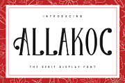 Allakoc Serif Display Font, a Serif Font by Maulana Creative (Thumbnail 1 of 7)