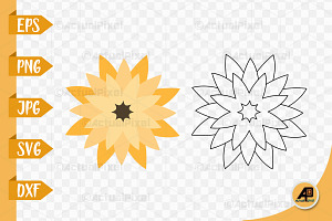 Simple Flower Outline With Clipart