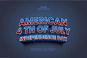 Text Effect 4 Th Of July