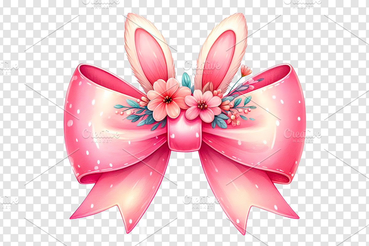 Bunny ears coquette PNG clipart, a Transportation Illustration by LoLoArt (Photo 3 of 3)