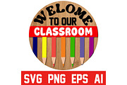 Welcome To Our Classroom Door Sign, an Object Graphic by EllaMaiyaali (Thumbnail 1 of 5)