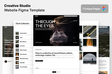 Creative Studio Figma Template, an UI Kit Template by Rozepaars Design