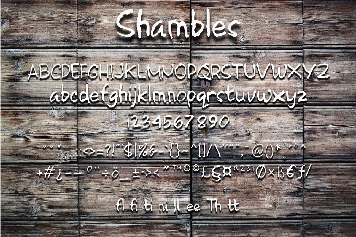 Shambles Handmade Font preview 6