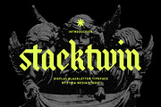 Stackwin - Gothic Blackletter Font, a Blackletter Font by Typia Nesia (Thumbnail 1 of 14)