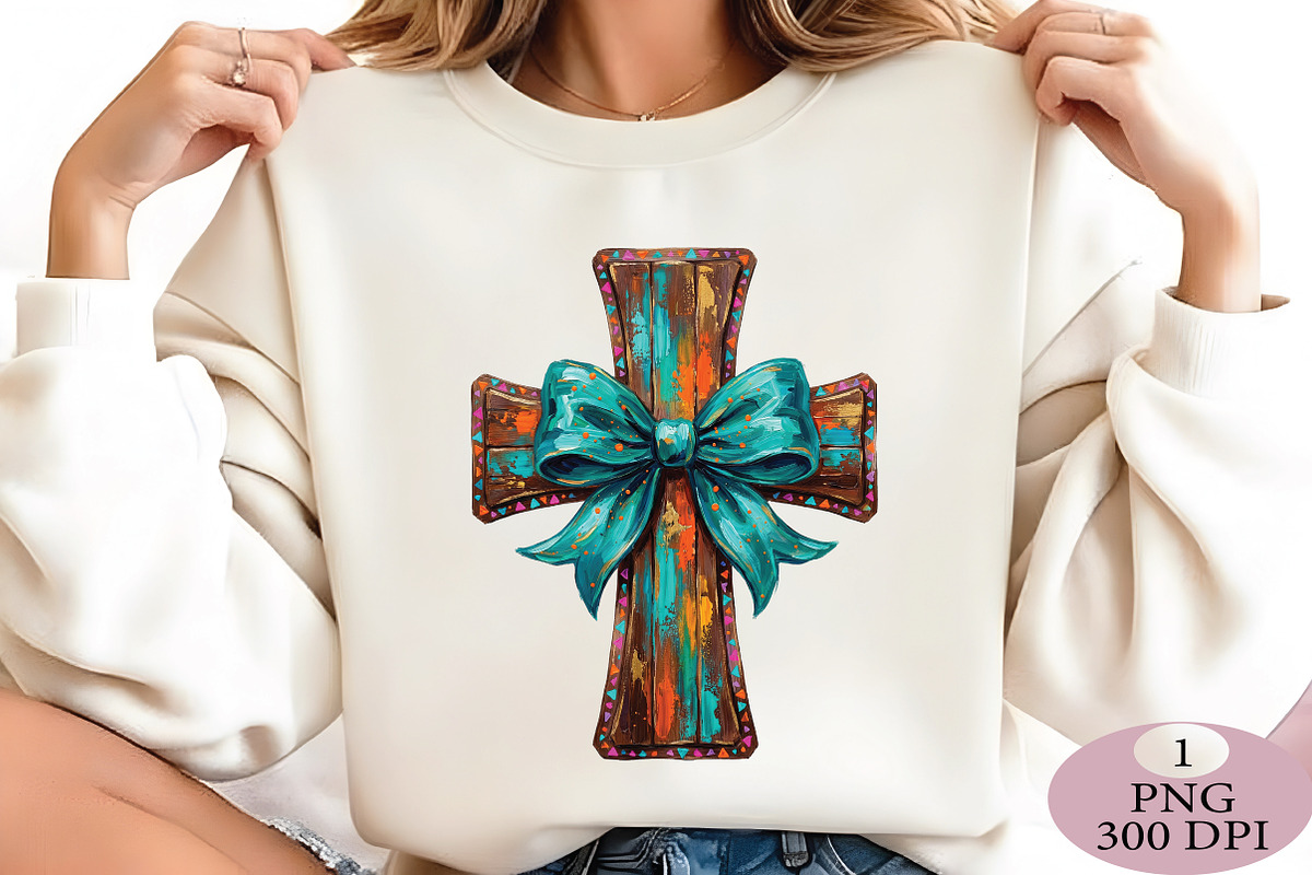 Easter Brushstroke Coquette Cross PN, an Illustration by Daily.Designs (Photo 2 of 5)