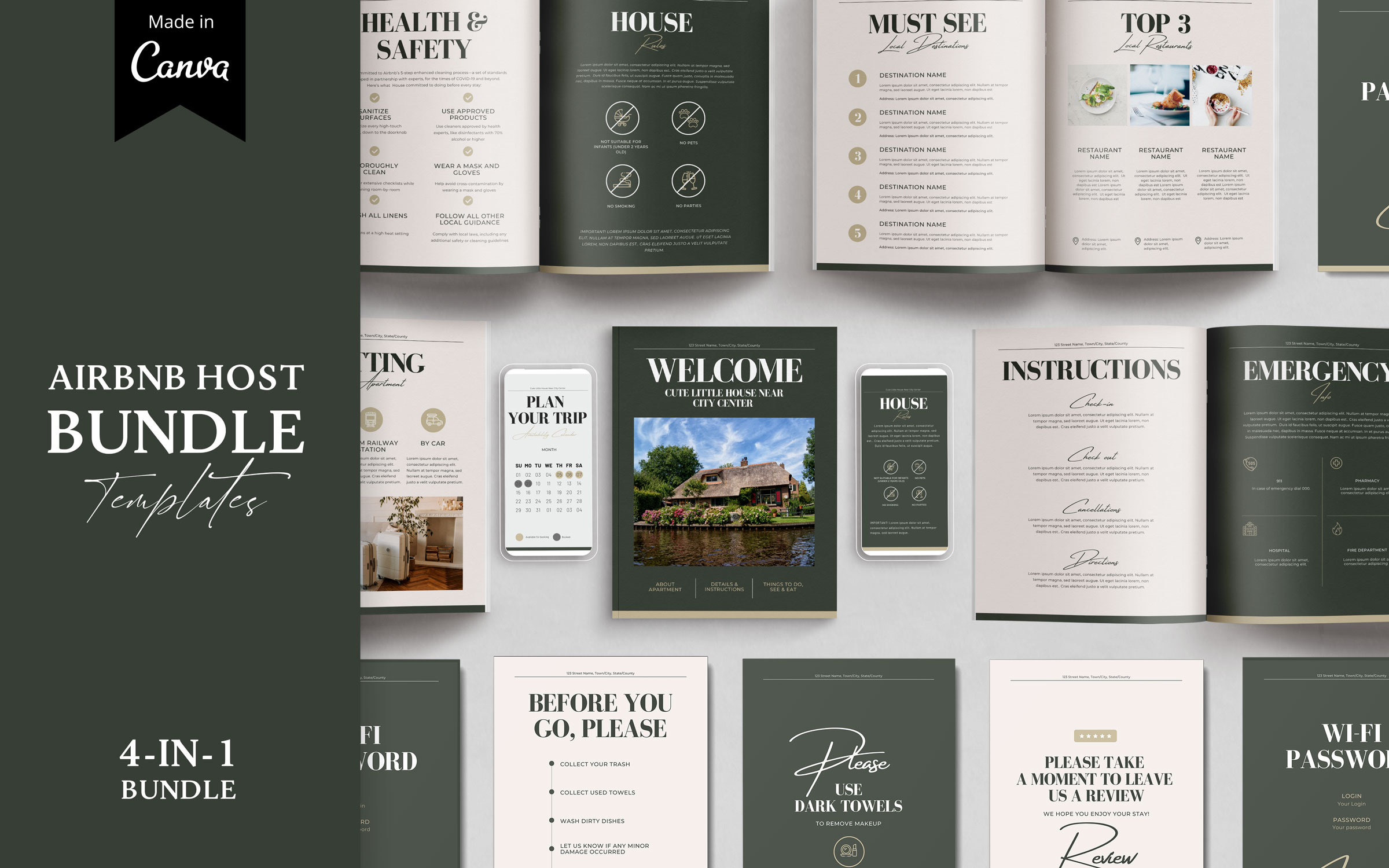 Airbnb Host Templates BUNDLE Canva, A Magazine Template By ColorMondays