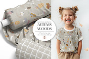 Autumn Woods — seamless patterns, a Pattern Graphic by PROTEA Watercolor Studio (Thumbnail 1 of 5)