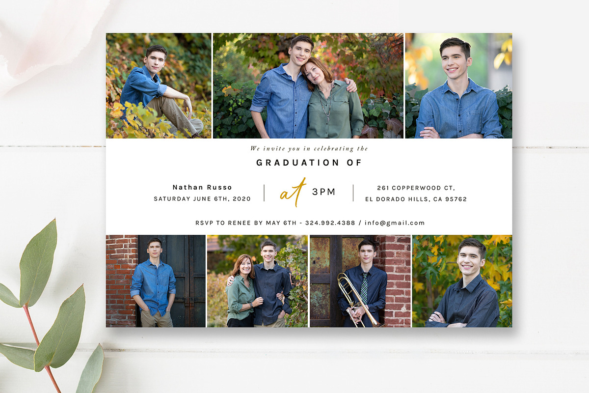 Canva Senior Graduation Photo Card, a Card Template by By Stephanie Design (Photo 7 of 7)