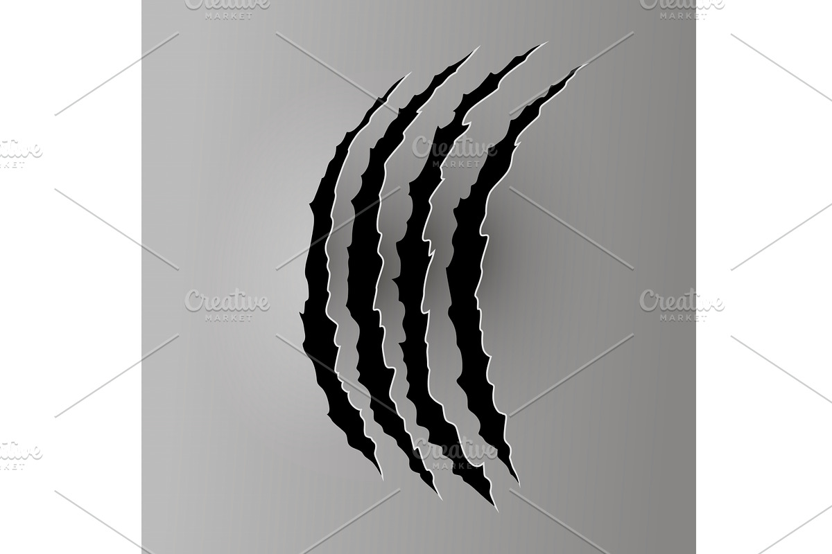 Bear or tiger claw mark, an Animal Illustration by Things for designers