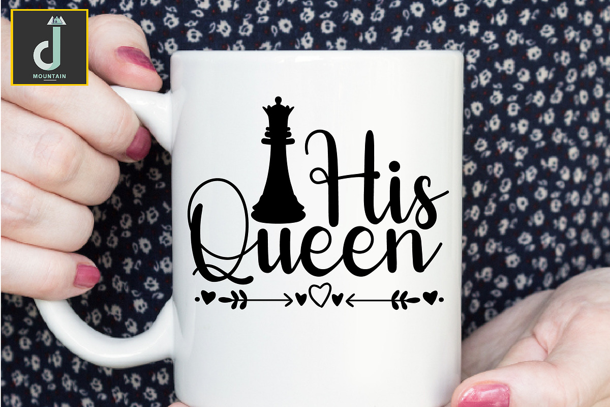 His queen svg cut files design, a Graphic by Designmountain (Photo 3 of 4)