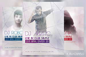 DJ Live In Club Flyer