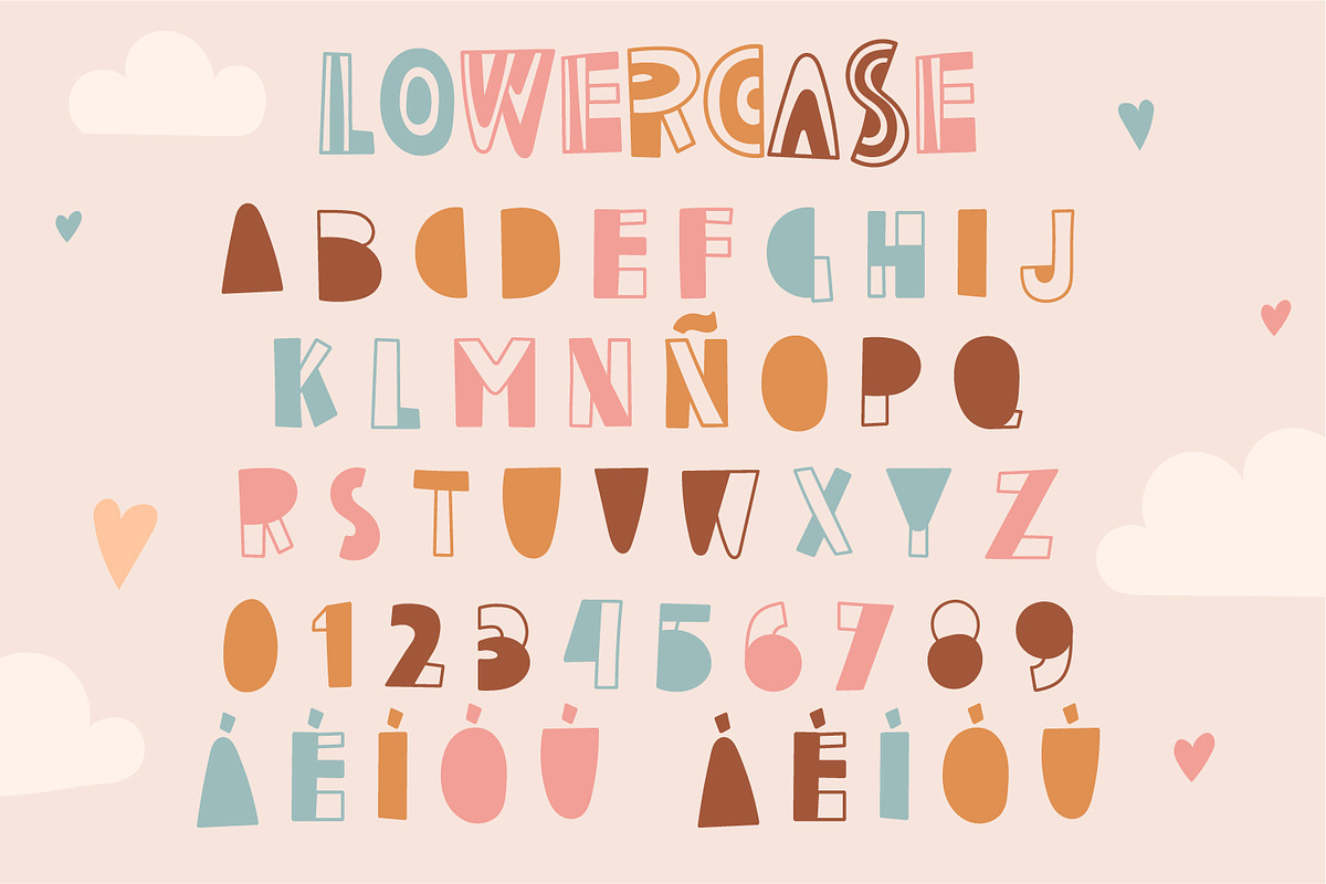 Boho Rainbow Baby Font, a Sans Serif Font by arausidp (Photo 3 of 5)