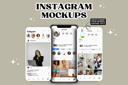 Instagram Mockups Canva Template