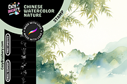 Procreate Chinese Watercolor Nature, a Brush Add-On by Cozy Brushery (Thumbnail 1 of 5)