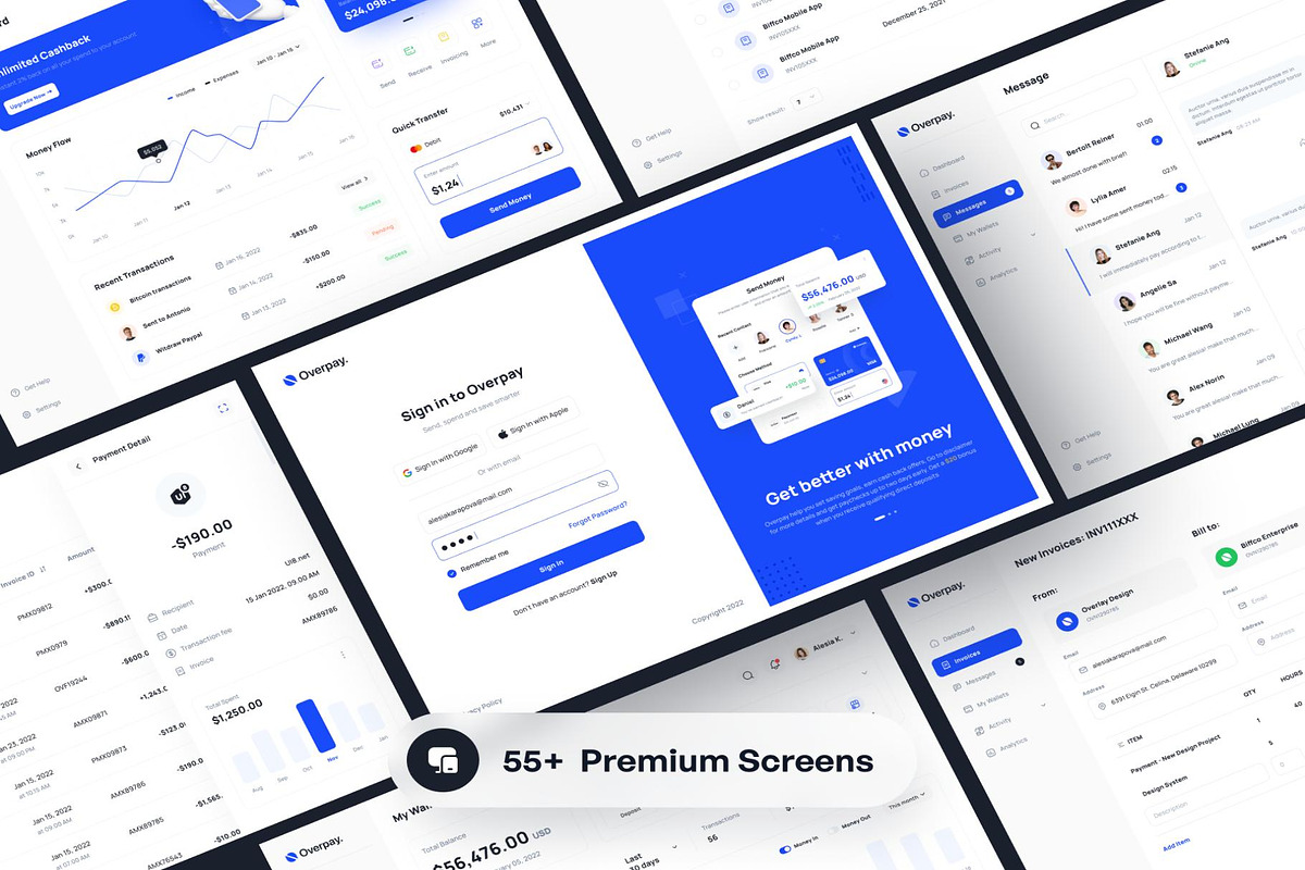 Overpay - Finance Dashboard UI Kit, an UI Kit Template by Creative Perspective (Photo 4 of 8)