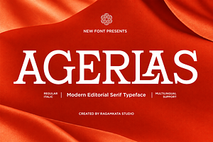Agerlas - Stylish Modern Serif Font, a Serif Font by RagamKata