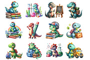 School Dinosaur, an Illustration by Design Market (Thumbnail 3 of 4)