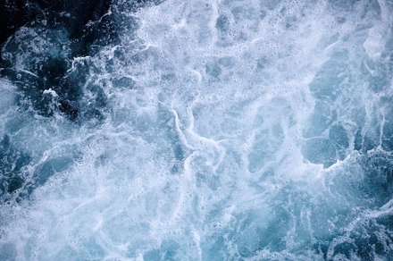 swirling water with air bubbles