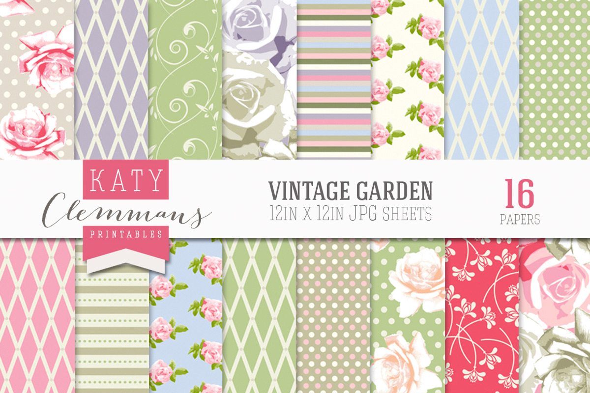 Vintage Garden papers