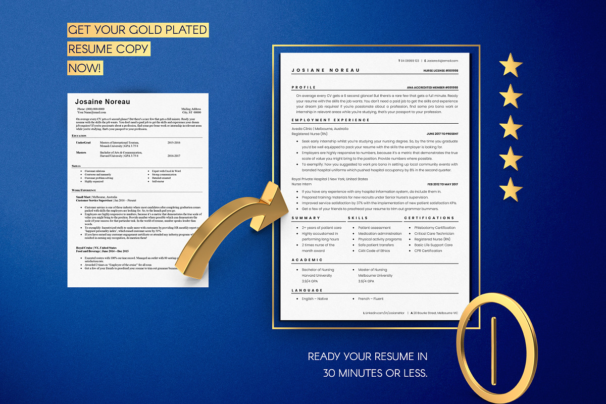 Registered Nurse Resume, RN Resume, a Resume Template by Career Canvas (Photo 8 of 11)