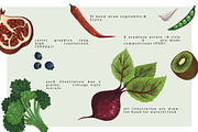 Organic Food Clipart & Branding, a Food Illustration by Illustrations Lazarteva (Thumbnail 2 of 10)