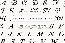 Vintage Italic Serif Font