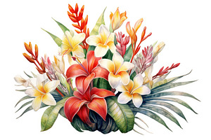 Tropical Paradise Bouquet Watercolor