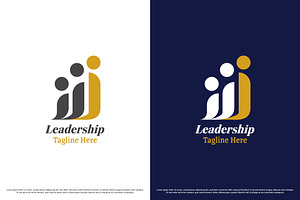 Leadership teamwork logo template