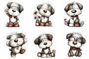 English Sheepdog Clipart, an Illustration by DreamArtGraphic (Thumbnail 4 of 5)