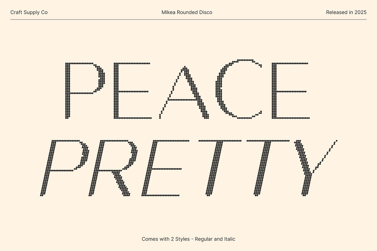 Mikea Rounded Disco, a Sans Serif Font by Craft Supply Co. (Photo 3 of 8)