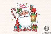 cute santa pink christmas, christmas, an Illustration by Designking (Thumbnail 2 of 6)