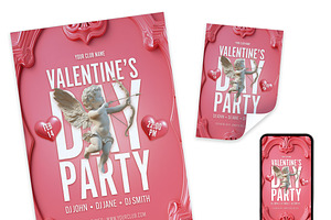 Valentine’s Poster & Social Media, a Print Template by McLittle Stock