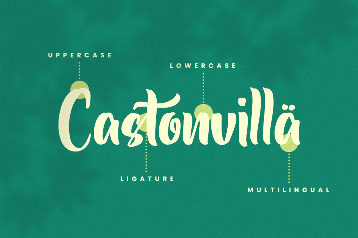 Castonvilla - Bold Handwritten Font, a Handwritten Font by RockboyStd (Photo 9 of 12)