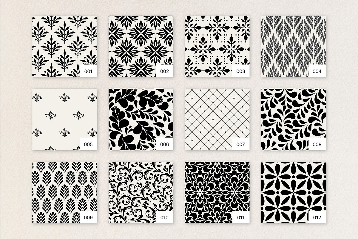Seamless damask patterns., a Pattern Graphic by Getalo Viktoriia (Photo 3 of 13)