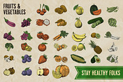 Fruits and Vegetables Illustrations, an Illustration by Heritage Type Co. (Thumbnail 8 of 8)